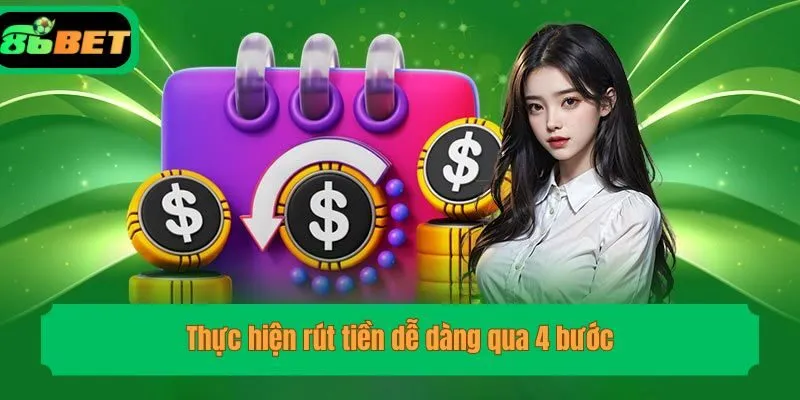 Thực hiện rút tiền dễ dàng qua 4 bước